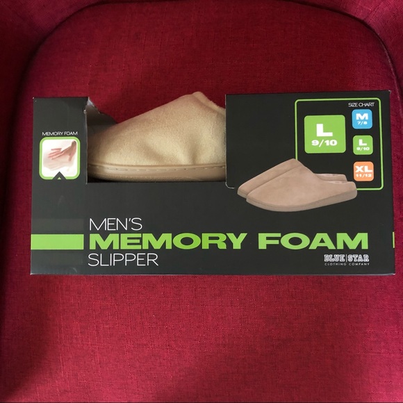 Blue Star Other - Blue Star Men’s Memory Foam Slipper NIB L 9 10